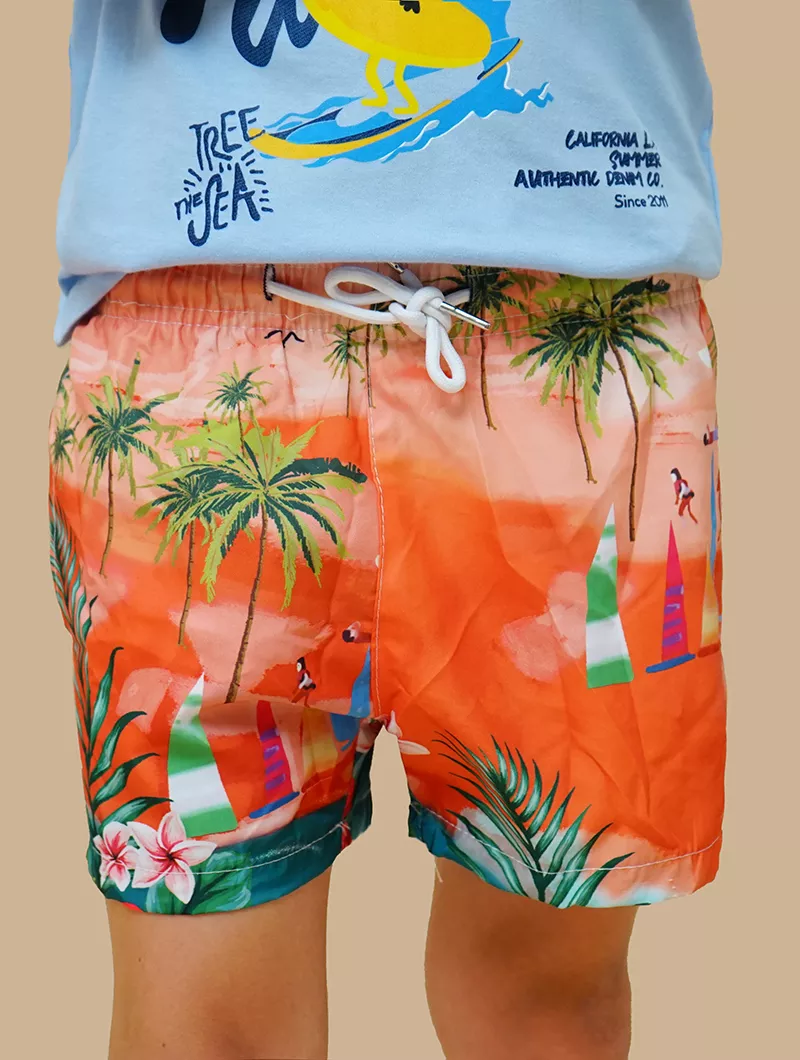 Short de bain tropical